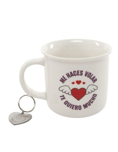 TAZA CON LLAVERO AMOR 330ML