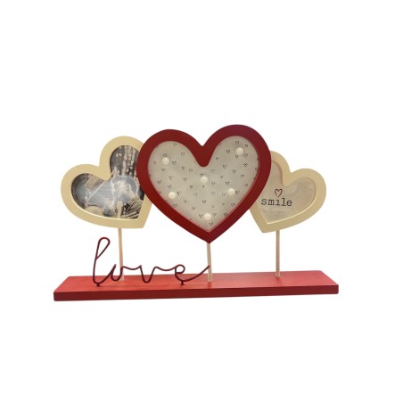 PORTAFOTOS CORAZON LED