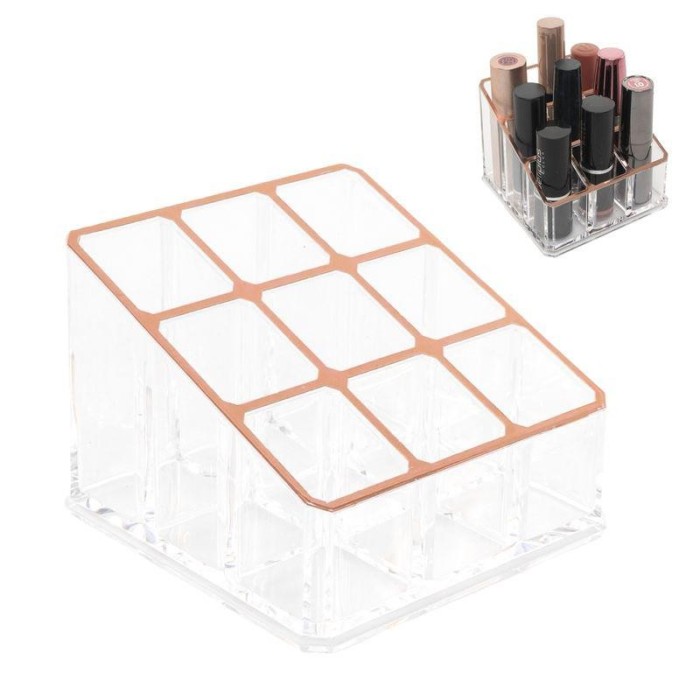 ORGANIZADOR COSMETICOS 9 DPTOS COBRE