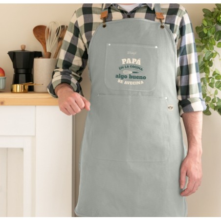 DELANTAL - PAPÁ EN LA COCINA: ALGO BUENO SE