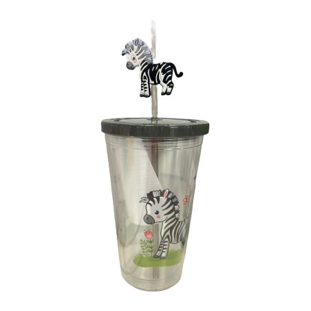 VASO CON PAJITA ANIMALES