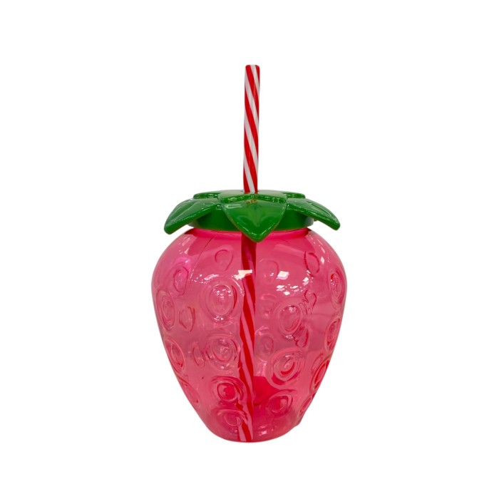 VASO FRESA CON PAJITA 500ML