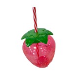 VASO FRESA CON PAJITA 500ML