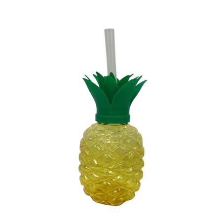VASO PIÑA CON PAJITA 500ML