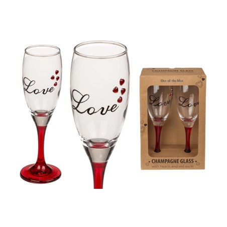 SET DE COPAS DE CHAMPÁN CON CORAZÓN