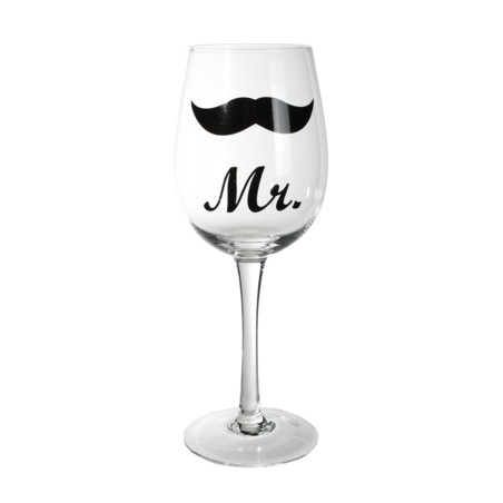 SET DE 2 COPAS DE VINO MR & MRS