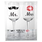 SET DE 2 COPAS DE VINO MR & MRS
