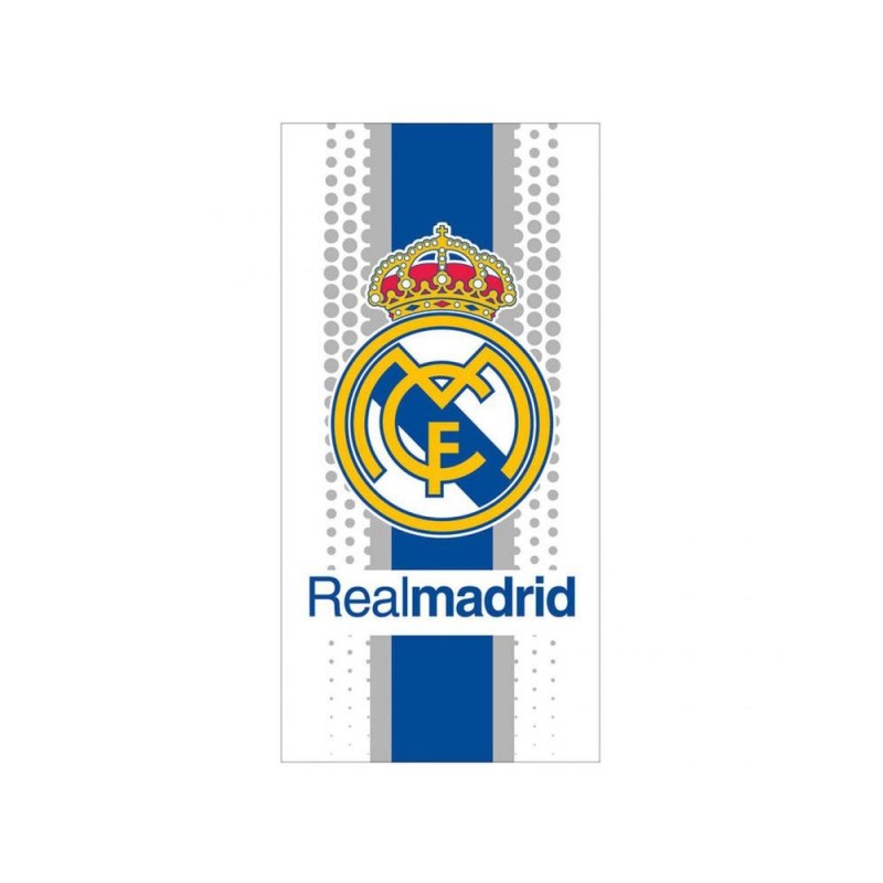 TOALLA DE PLAYA REAL MADRID BLANCA