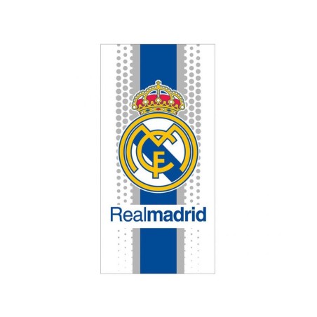TOALLA DE PLAYA REAL MADRID BLANCA