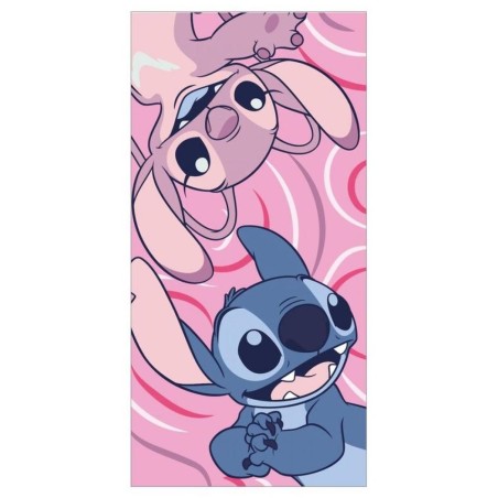 TOALLA PLAYA STITCH Y ANGEL