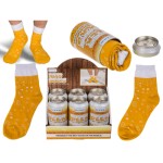 CALCETINES EN LATA DE CERVEZA