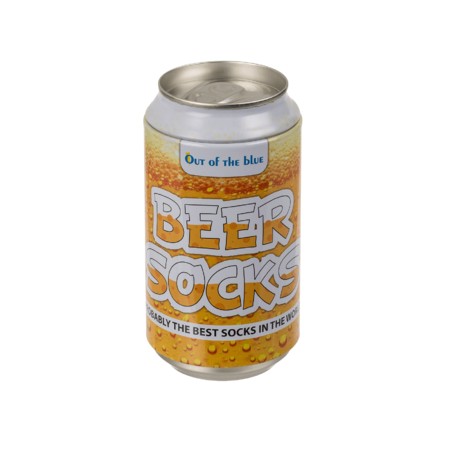 CALCETINES EN LATA DE CERVEZA
