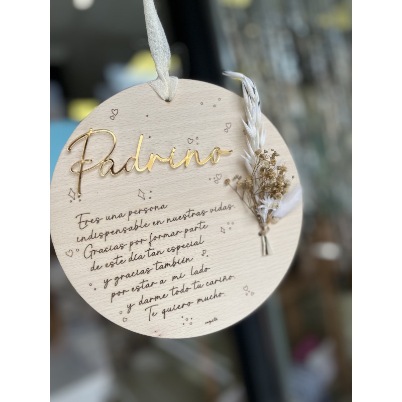 PLACA DEDICATORIA PADRINO