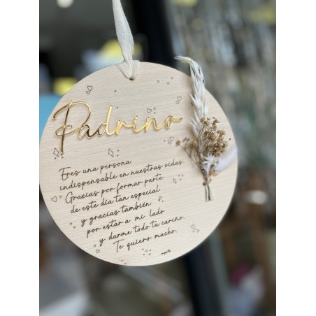 PLACA DEDICATORIA PADRINO