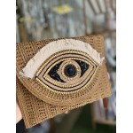 BOLSO BANDOLERA RAFIA OJO
