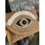 BOLSO BANDOLERA RAFIA OJO