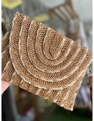 CARTERA PLANA RAFIA CAMELIA