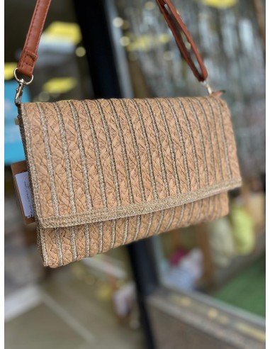 BOLSO RAFIA DETALLE DORADO