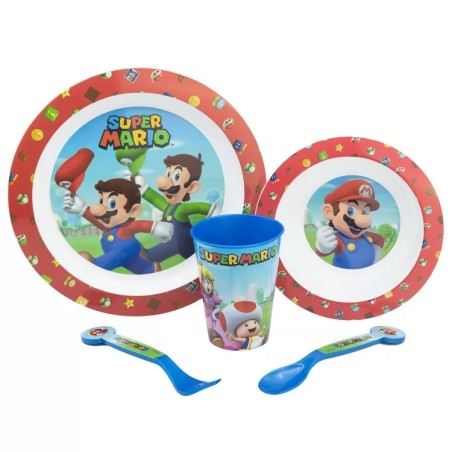 SET VAJILLA INFANTIL SUPER MARIO