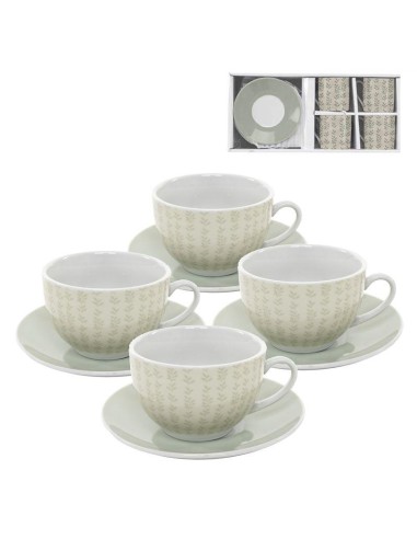 JUEGO DE CAFÉ HOJAS VERDES