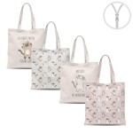 BOLSA DE ALGODÓN CON CREMALLERA GATOS