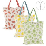 BOLSA ALGODÓN CON CREMALLERA FRUTAS