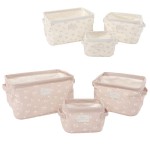 CESTA HOJAS ROSA PEQUEÑA