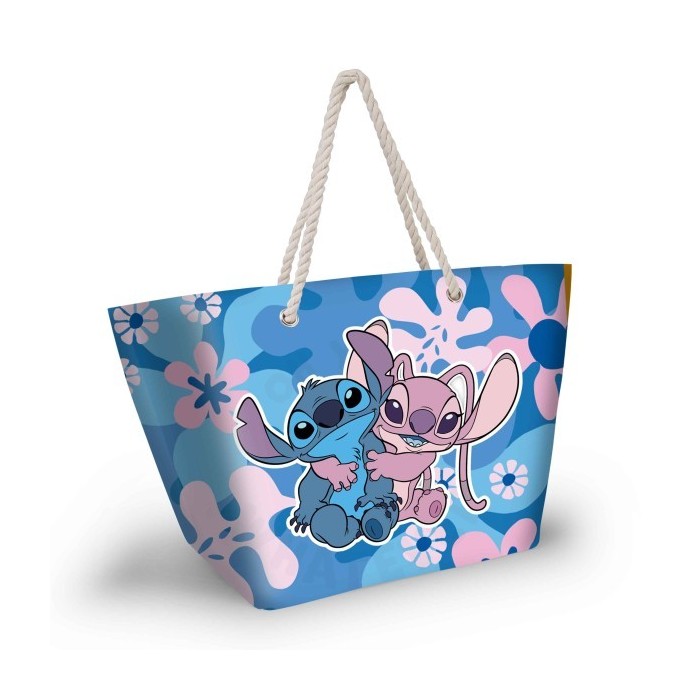 BOLSO PLAYA LILO Y STITCH AZUL