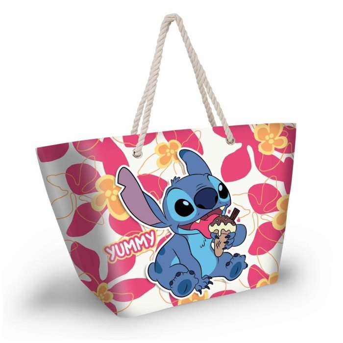 BOLSO PLAYA LILO Y STITCH FUCISA