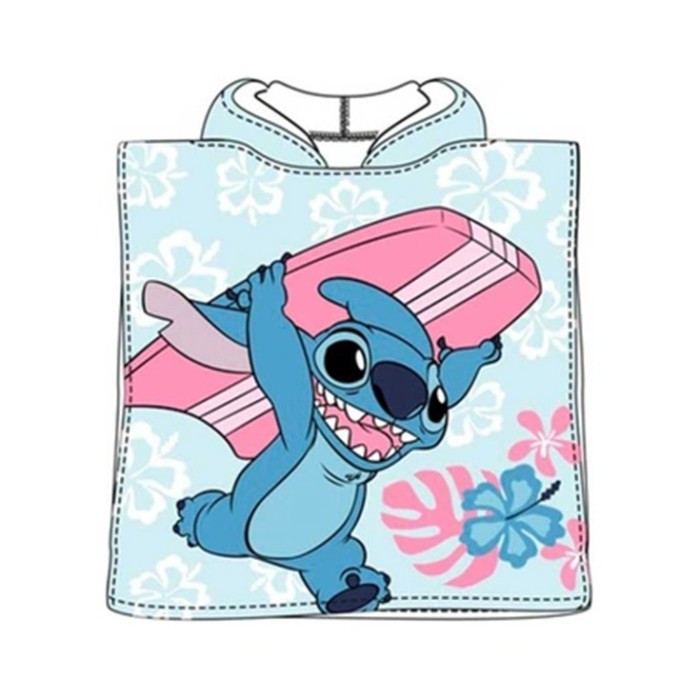 PONCHO DE BAÑO STITCH 55X110