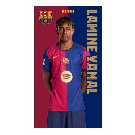 TOALLA FC BARCELONA LAMINE YAMAL MICROFIBRA