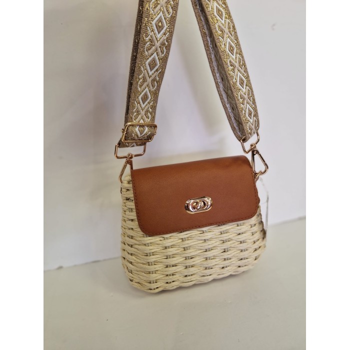 BOLSO RAFIA PEQUEÑO CORREA