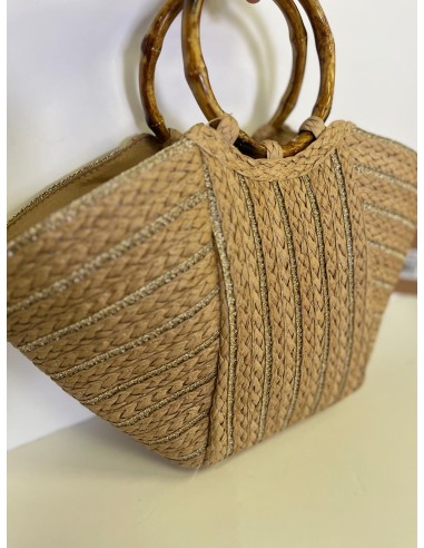 BOLSO GOLD CON ASA RIGIDA
