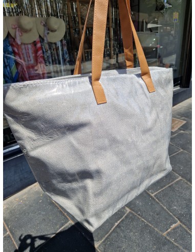 BOLSA DE PLAYA PLASTIFICADA PLATA