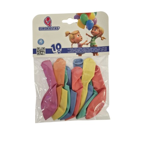 SET 10 GLOBOS COLOR PASTEL