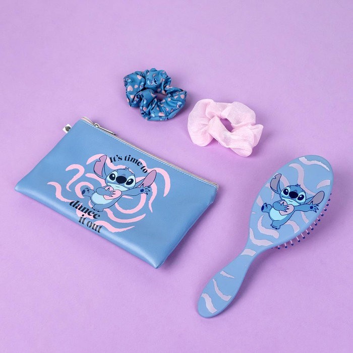 SET DE BELLEZA CEPILLO NECESER COLETERO STITCH