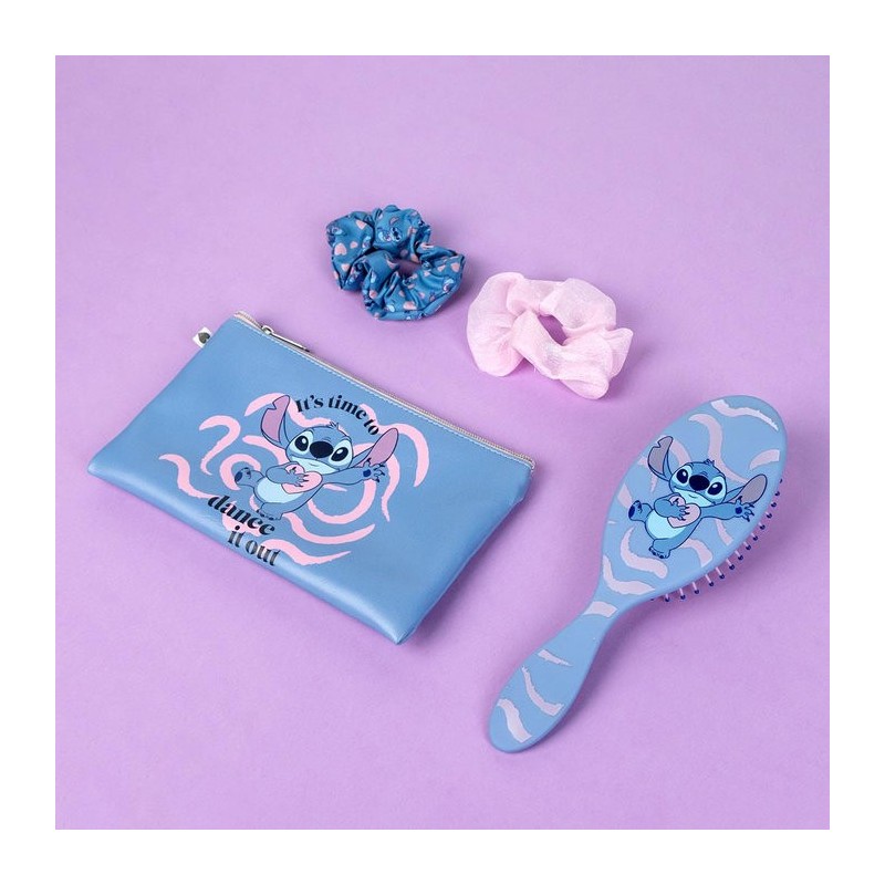 SET DE BELLEZA CEPILLO NECESER COLETERO STITCH