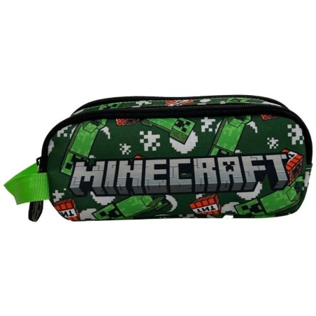 ESTUCHE DOBLE OVALADO MINECRAFT