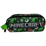ESTUCHE DOBLE OVALADO MINECRAFT