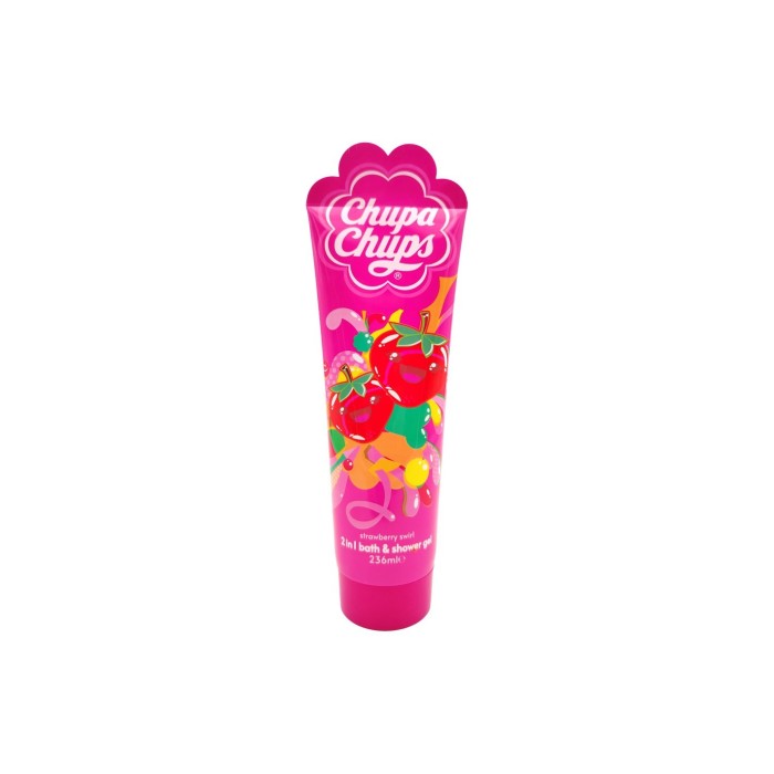 2 EN 1 CHAMPÚ Y GEL DE DUCHA CHUPACHUPS FRESA