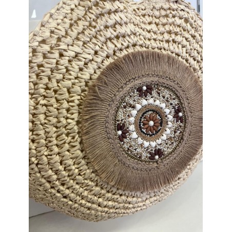 BOLSO RAFIA REDONDO BLANCA