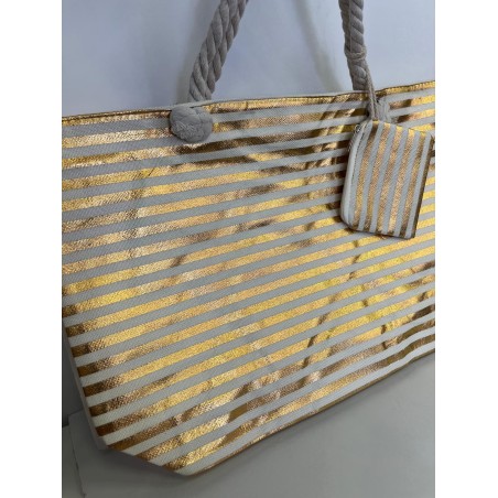 BOLSA PLAYA RAYAS DORADO