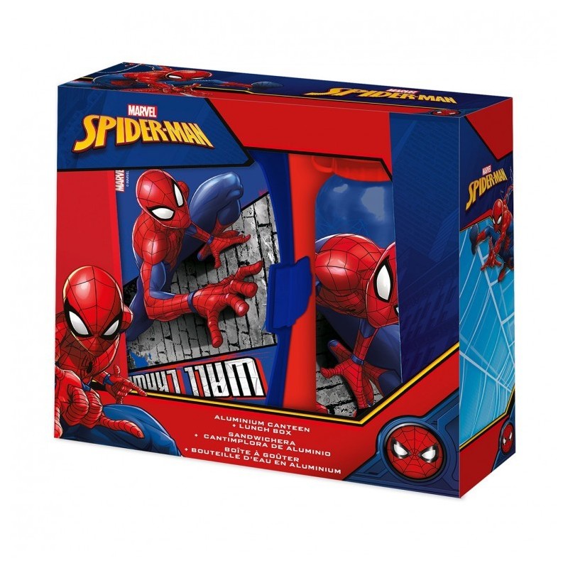 BOTELLA ALUMINIO CON SANDWICHERA SPIDERMAN BOTELLA ALUMINIO CON SANDWICHERA SPIDERMAN