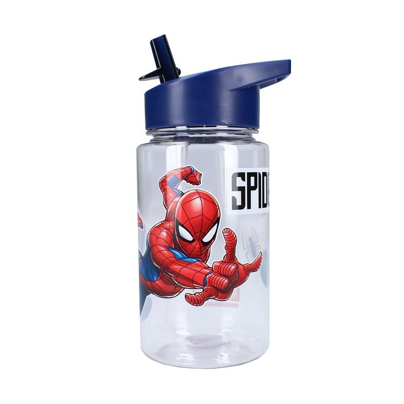 BOTELLA CON PAJITA SPIDERMAN 450ML BOTELLA CON PAJITA SPIDERMAN 450ML