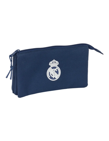 ESTUCHE TRIPLE REAL MADRID AZUL MARINO