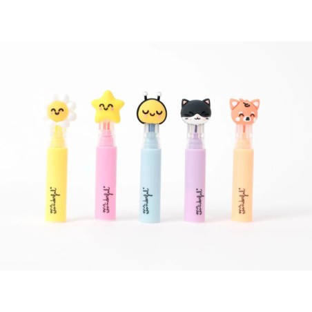 SET DE 5 SUBRAYADORES PASTEL - COLORES SUAVES  IDE