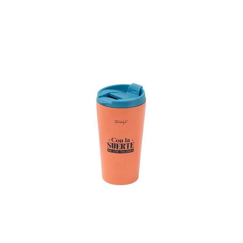 TAZA TAKE AWAY TÉRMICA - CON LA SUERTE EN 