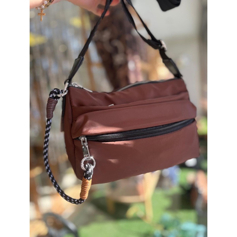 BANDOLERA NAYLON DETALLE CUERDA