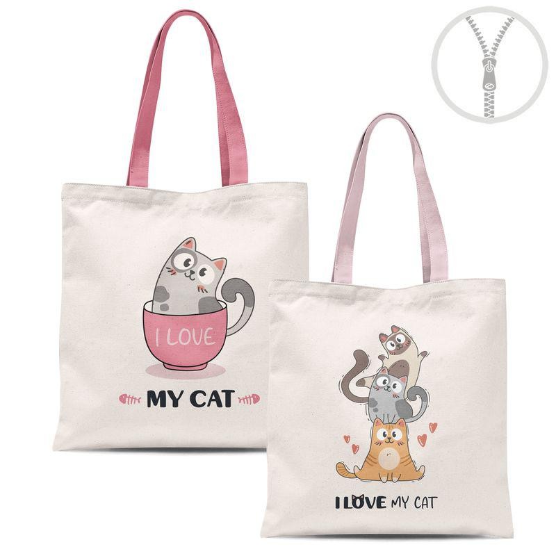 BOLSA ALGODON GATOS