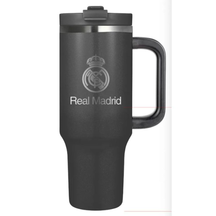 VASO TÉRMCO REAL MADRID CON ASA Y PAJITA 1 2L